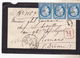 N° 60 Yvert -   Planchage -  Lettre Avec Bande De 3 Ttb  Case  76 77 78 D3 Se Tenant. TB état Complet.. - 1871-1875 Cérès
