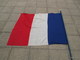 Ww 2 - Drapeau Français De La Liberation R. F.  Quelques Trous De Mites Hampe  De 2 M 20 Drapeau 140 Cm Sur 114 - Drapeaux