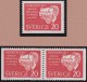 Sweden    .      Facit   .   529/531  +  BB  ( 2 Scans )       .       **   .    MNH    .   /   .  Postfris - Neufs