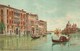 954 " VENEZIA - CANAL GRANDE E CHIESA DELLA SALUTE " CARTOLINA   ILLUSTRATA ORIG.  NON SPEDIT - Venezia