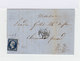 Sur Lettre Avec Correspondance Napoléon III Bleu Noir Type I. CAD Lyon 1856. (648) - 1849-1876: Période Classique