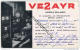 QSL - QTH - Funkkarte - VE2AYR - Canada - Quebec - 1958 - Amateurfunk