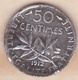 50 Centimes Semeuse 1912, En Argent - Autres & Non Classés