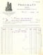 FACTURE 1928 PRIEUR & Cie FLANELLE OXFORD RÉMOIS - 9 RUE St MARTIN PARIS 4 ème - DESSIN CATHÉDRALE DE REIMS - JOINVILLE - Vestiario & Tessile