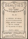 Cigarrete Card Vintage - Godfrey Phillips - Beauties Of To-Day - Pat Paterson Nº32 - Real Photo - Phillips / BDV