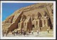 EGITTO - ABU SIMBEL - FORMATO GRANDE 17X12 - VIAGGIATA FRANCOBOLLO ASPORTATO - Abu Simbel Temples