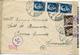 ITALY 1944 Censored Cover Posted 5 Stamps COVER USED - Storia Postale