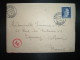 LETTRE Pour La FRANCE TP 25 OBL.27-11 43 GEISLINGEN + CENSURE - Guerre De 1939-45