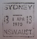 A160 - ✉️ PAQUEBOT CALEDONIEN - CàD Carré : SYDNEY (AUSTRALIE) 1er AVRIL 1970 - COURRIER POSTE EN PLEINE MER - Marcophilie