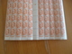 Feuille Complète Gomme Imparfaite Millésime Coin Daté Pour étude Variétés TP Gandon 4 F Orange N°808 - Full Sheets