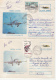 ERRORS, DIFFERENT COLOUR, L-39 PLANE, REGISTERED COVER STATIONERY, ENTIER POSTAL, 2X, 1996, ROMANIA - Errors, Freaks & Oddities (EFO)