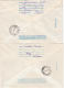 ERRORS, DIFFERENT COLOUR, L-39 PLANE, REGISTERED COVER STATIONERY, ENTIER POSTAL, 2X, 1996, ROMANIA - Abarten Und Kuriositäten