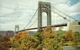 987 "GEORGE WASHINGTON BRIDGE AND HUDSON RIVER  " CARTOLINA POSTALE ORIG.  NON SPED. - Ponti E Gallerie