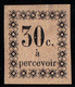 GUADELOUPE - TAXE N°  5 - 30c BLANC - 1878 - NEUF - SIGNE BRUN. - Timbres-taxe