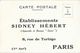 Carte Publicitaire De Correspondance - Etablissements Sidney Hébert (appareils Et Bocaux Savor) Paris - Publicité