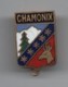 Insigne De Revers à  épingle/Ecusson/CHAMONIX/ Bronze Estampé Cloisonné émaillé/ Vers 1930-1950       MED250 - Autres & Non Classés