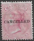 1863-72 Mauritius 4d SG.# 62 Cancelled Overprint. - Maurice (...-1967)