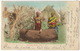Fiji  Beating Drums Hand Colored . Edit J.W. Waters Suva. Stamped Fiji 1904 To Brioude Haute Loire France - Fidschi