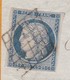 1851 - 25 C Bleu Cérès YT N° 4 - Sur Lettre De Vincennes Vers Vitry Le François - Belles Marques - Cad Arrivée - 1849-1850 Cérès