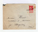 Sur Enveloppe 50 C. Rose Rouge Avec Bande Publicitaire. Oblitération Paquebot. CAD Douala Cameroun 1933. (676) - Lettres & Documents