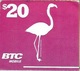 BAHAMAS : BTC Recharge BTC White Logo ( NO Text Airtime Card)   $20 FLAMINGO  Exp : 30/SEP/2019 - Bahamas