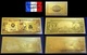 2 Billets Plaqués OR  + Certificat ! ( GOLD Plated Banknotes ) - 1 000 000 Dollars !!! One Million Dollars USD - Autres & Non Classés