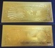 2 Billets Plaqués OR  + Certificat ! ( GOLD Plated Banknotes ) - 1 000 000 Dollars !!! One Million Dollars USD - Autres & Non Classés