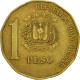 Monnaie, Dominican Republic, Peso, 2002, TTB, Laiton, KM:80.2 - Dominikanische Rep.