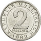 Monnaie, Autriche, 2 Groschen, 1982, TTB, Aluminium, KM:2876 - Autriche