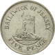 Monnaie, Jersey, Elizabeth II, 5 Pence, 1986, TTB, Copper-nickel, KM:56.1 - Jersey
