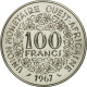 Monnaie, Afrique De L'Ouest, 100 Francs, 1967, Paris, ESSAI, FDC, Nickel, KM:E4 - Côte-d'Ivoire