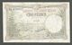 BELGIAN CONGO 5 FRANCS 1929 P-8e FINE-VERY FINE BANKNOTE RARE - Bank Van Belgisch Kongo