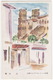 Church With Two Towers (and Cross) - (Japan? China?) - Watercoloured Postcard - Andere & Zonder Classificatie