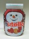 Pot De NUTELLA Vide Avec TAMPON à BISCUITS - Bonhomme De Neige Hiver Noël - Nutella