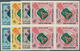 Aden - State Of Upper Yafa: 1967, Football Championship Stamps With INVERTED Opt. In Green And Blue - Aden (1854-1963)