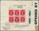 Bahrain: 1942, KGVI 1 A. (block-6, 3x2) And 3 Ps. (pair) Tied "BAHREIN 17 JLY 41" To Registered Cove - Bahrein (1965-...)