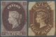 Ceylon / Sri Lanka: 1857-59 QV 6d. Purple-brown And 8d. Brown Both Used, With Complete To Wide Margi - Sri Lanka (Ceylan) (1948-...)