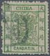 China: 1878, Large Dragon Thin Paper 1 Ca. Green Canc. Part Seal (En)tai Aka Chefoo (Michel Cat. 420 - 1912-1949 Republic