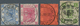 China: 1891/97, "CUSTOMS PAKHOI" Double Circle On Stamps Of Hong Kong Or 2 Cents/2 Ca., All Readable - 1912-1949 Republik