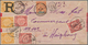 China: 1898, Coiling Dragon 1 C. (3), 2 C. (4), 5 C. Tied Bisected Bilingual „LUNGCHOW 1 AUG 01“ To - 1912-1949 Republik