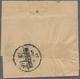 China: 1898, Coiling Dragon 2 C. Vertical Pair Tied Large Dollar "SHANGHAI 17 JAN 99" To Front Cover - 1912-1949 République