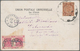 China: 1898, Coiling Dragon 4 C. Brown Tied Lunar Dater "CANTON" To Ppc In Combination W. Hong KONG - 1912-1949 République