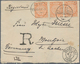 China: 1898, 5 C. Salmon (5, Two On Reverse) Tied Bisected Bilingual "HANGCHOW 20 MAY 02" To Small S - 1912-1949 Republik