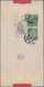 China: 1908, Coiling Dragon 2 C. Green (pair) Tied Lunar Dater "Shantung Taian -.2.27" To Reverse Of - 1912-1949 République