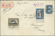 China: 1929, Adjusted Design Airmails Set 15 C./90 C. With 10 C. State Burial (5) Tied "SHANGHAI 2.8 - 1912-1949 Republik