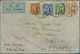 China: 1934, The "Emeraude" Disaster: Total $1.73 Frank Tied "SHANGHAI 21.12.33" To Air Mail Cover T - 1912-1949 Republik