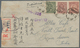 China: 1945 Two Censored Registered Covers From Chungking To Tezpur, Assam, India, One Also Air Mail - 1912-1949 République