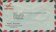 China: 1948, Airmal Letter From SHANGHAI To Praha Franked On Reverse With Vertical Strip Of Five Sun - 1912-1949 Republik