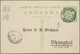 China - Ganzsachen: 1908, Card Square Dragon 1 C. Canc. "SHANGHAI LOCAL POST A DEC 1 10", The "A" Be - Postcards