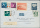 China - Volksrepublik: 1957, Swiss Embassy Official Imprint/label Covers By Air Mail (2) To Berne/Sw - Sonstige & Ohne Zuordnung